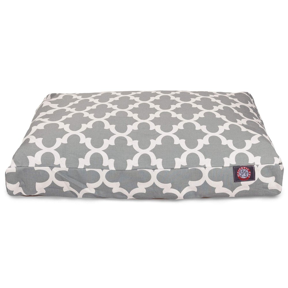 Gray Trellis Large Rectangle Indoor Outdoor Pet Dog Bed With Removable Washable Cover By Majestic Pet Products