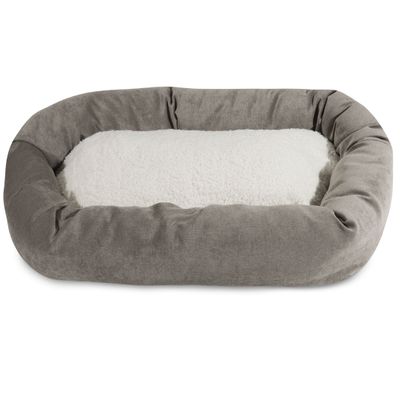 24 inch Vintage Villa Collection Sherpa Bagel Dog Bed