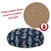 Navy Sea Horse Medium Round Indoor Outdoor Pet Dog Bed With Removable Washable Cover By Majestic Pet Products view 4