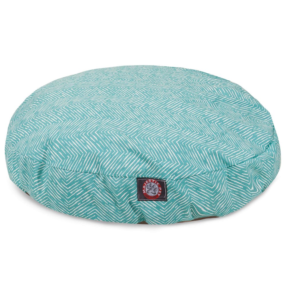 Majestic Pet Teal Native Medium Round Indoor Outdoor Pet Dog Bed with Removable Washable Cover Products