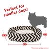 24 inch Black Chevron Sherpa Bagel Dog Bed view 3