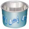 Bella Blue Fish Bones Stainless Steel 1 cups Pet Bowl For Cat view 1