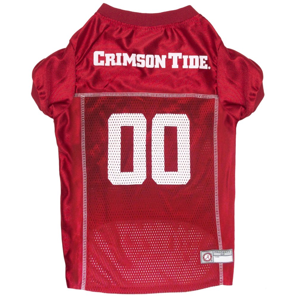 Pets First NCAA College Alabama Crimson Tide Mesh Jersey for DOGS & CATS, X-Large. Licensed Dog Jersey with your Favorite Football/Basketball College Team