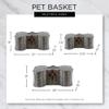 Bone Dry Pet Storage Collection Toy Basket, Medium, 21x13x8", Brown Plastic Wicker view 3
