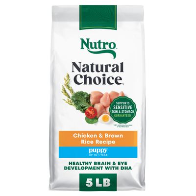 Nutro Natural Choice Dry Puppy Food, Dry Dog Food for Puppies, Chicken and Brown Rice Recipe, 5 lbs.
