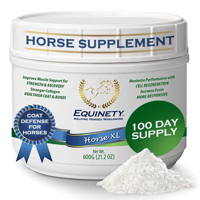100-Day Supply Horse XL Supplement Amino Acids for Cellular Repair, Coat Defense, Weight Gain, Joint & Hoof Support No Soy/Sugar Equine Supplements for Muscle, Immune Support & Overall Health