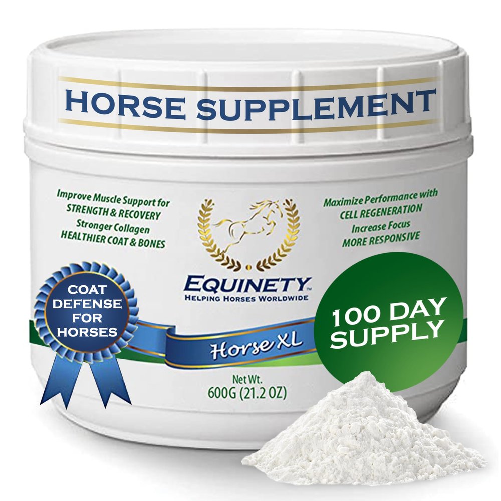 100-Day Supply Horse XL Supplement Amino Acids for Cellular Repair, Coat Defense, Weight Gain, Joint & Hoof Support No Soy/Sugar Equine Supplements for Muscle, Immune Support & Overall Health