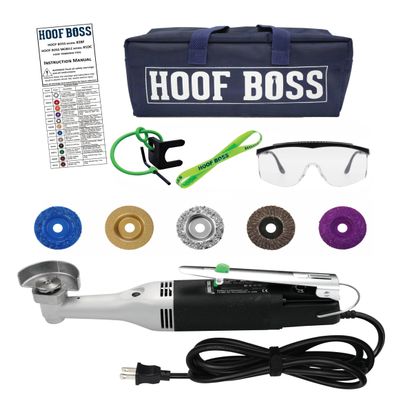 Hoof Boss - Goat Hoof Trimmers Complete Electric Set 110v - Goat Hooves Trimmer Tool Kit - Grinder Discs and Accessories Included