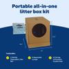 PetSafe Disposable Litter Box with Litter - Collapsible, No-Mess Box with Reliable, Leak-Proof Protection & Superior Odor Control - Includes 4.3 lb Bag Crystal Pebbles & 8 Disposable Scoops view 3