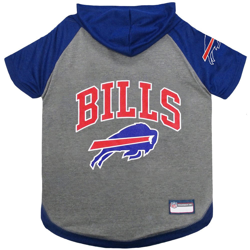 Pets First NFL Buffalo Bills Hoodie for Dogs & Cats. NFL Football Licensed Dog Hoody Tee Shirt, Medium. Sports Hoody T-Shirt for Pets. Licensed Sporty Dog Shirt (BUF-4044-MD)
