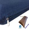 ehomegoods DIY Pet Bed Pillow Cover Set Heavy Duty Flat Style External Cover + Waterproof Liner for Small to Large Dogs Microsuede, Denim, Canvas or Fleece Covers Only (Blue Denim, 47''x29'') view 2
